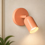 Adjustable spot LED Nordic wall light from the side — showing the slim profile and rotatable spotlight head.