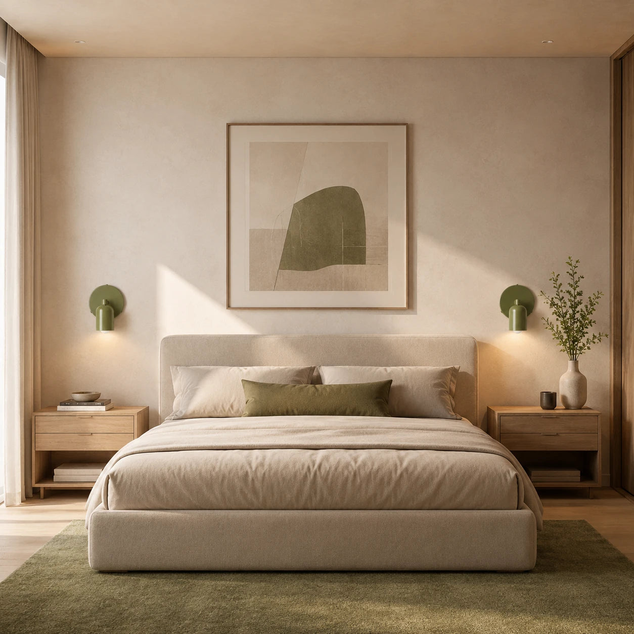 Adjustable Spot Nordic Wall Light after installation in bedroom