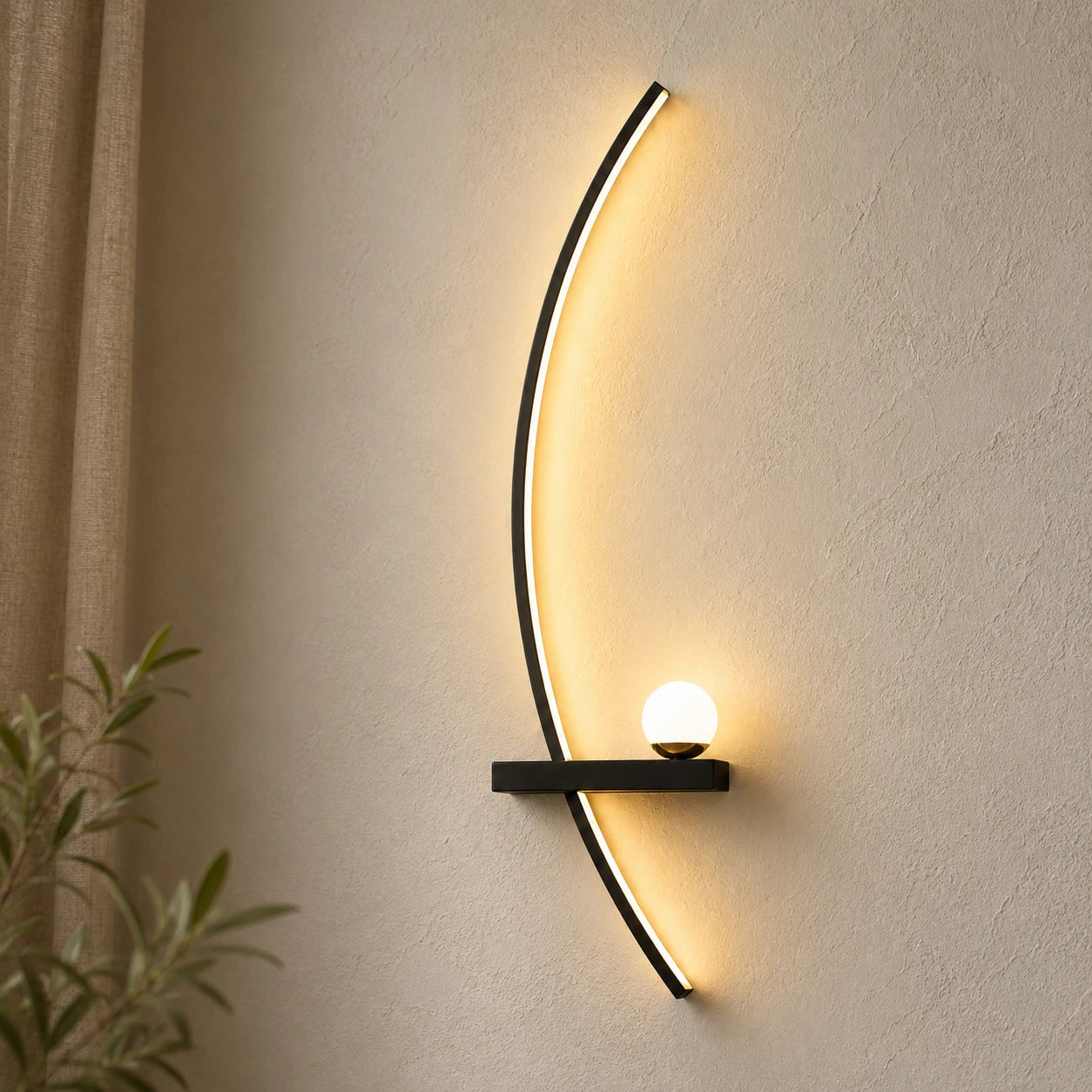 black-crescent-arc-led-bedside-modern-wall-light-left