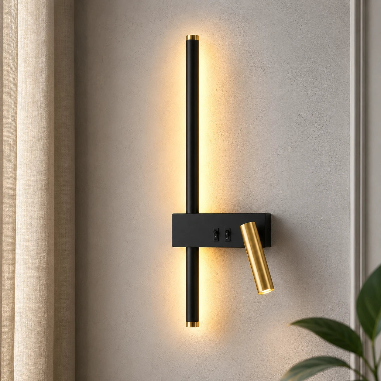 black-led-strip-spotlight-bedside-modern-wall-light-left
