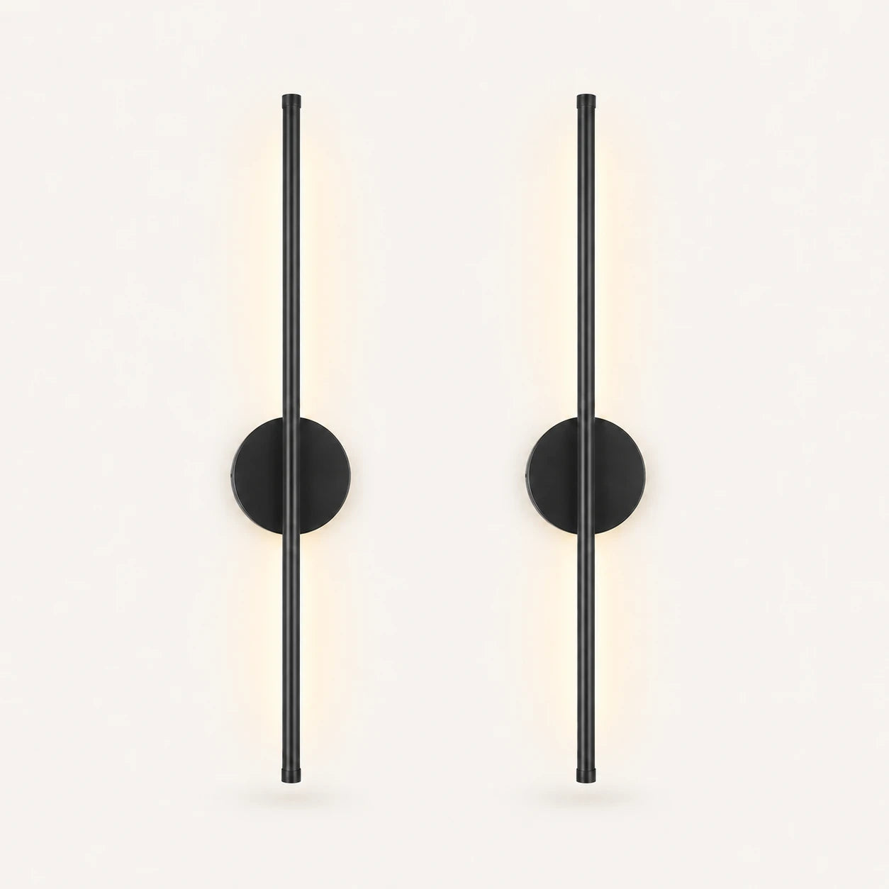 Black rechargeable wireless minimalist wall light from the side — slim rechargeable body and USB-C charging port detail.
