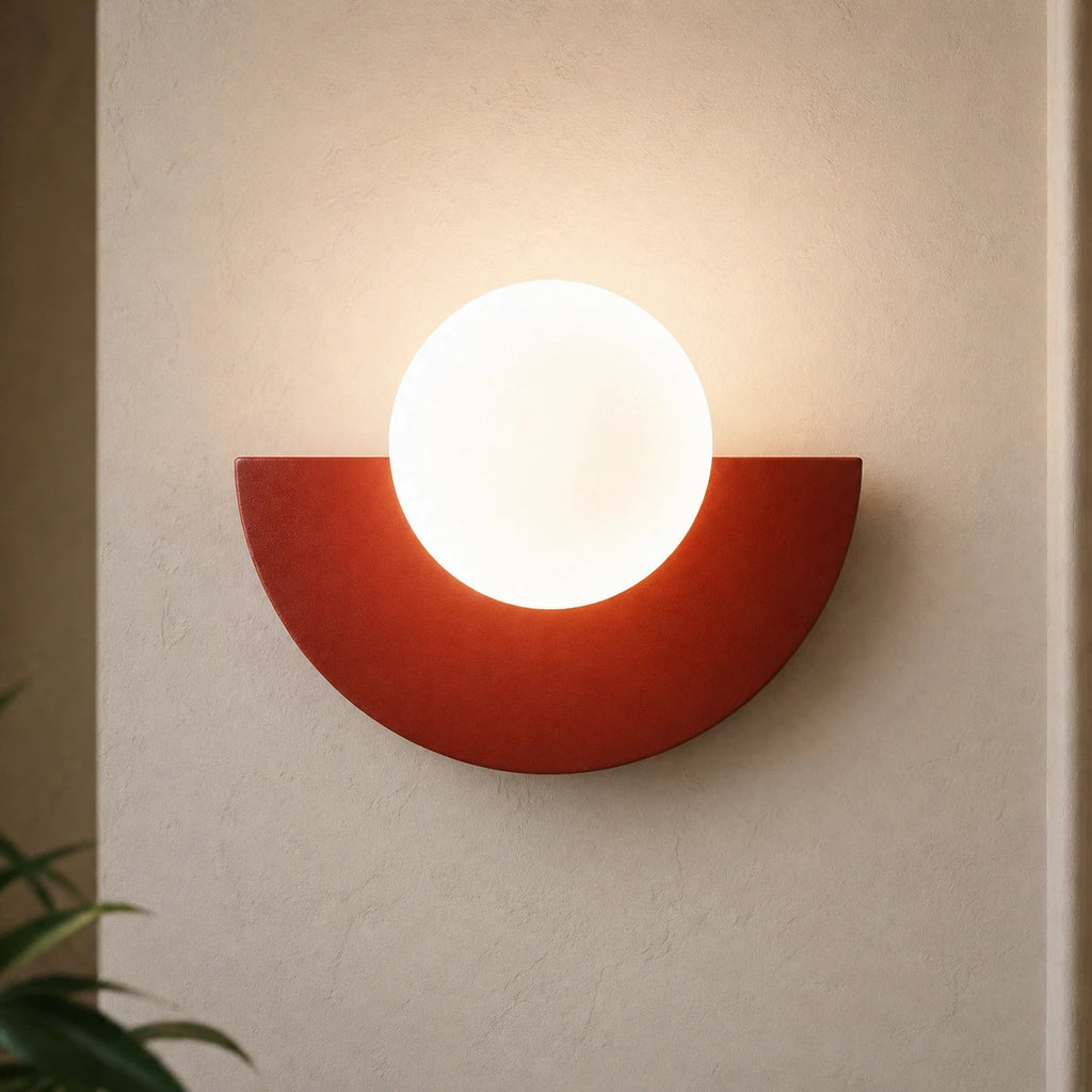 Colourful Glass Globe Nordic Wall Light