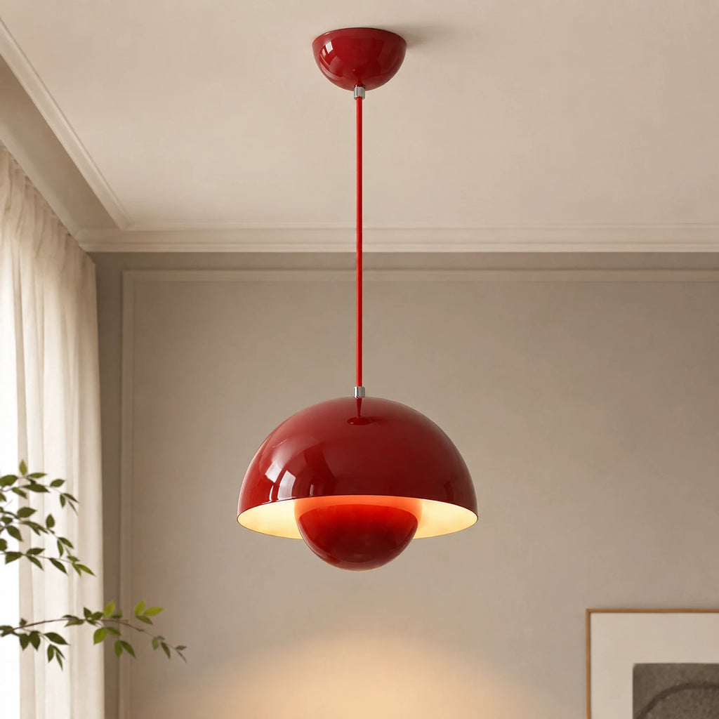 Colourful Scandinavian Mushroom Pendant Light