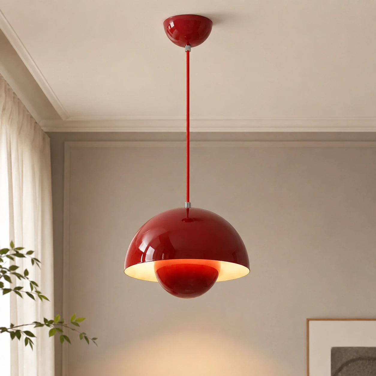 Colourful Scandinavian Mushroom Pendant Light