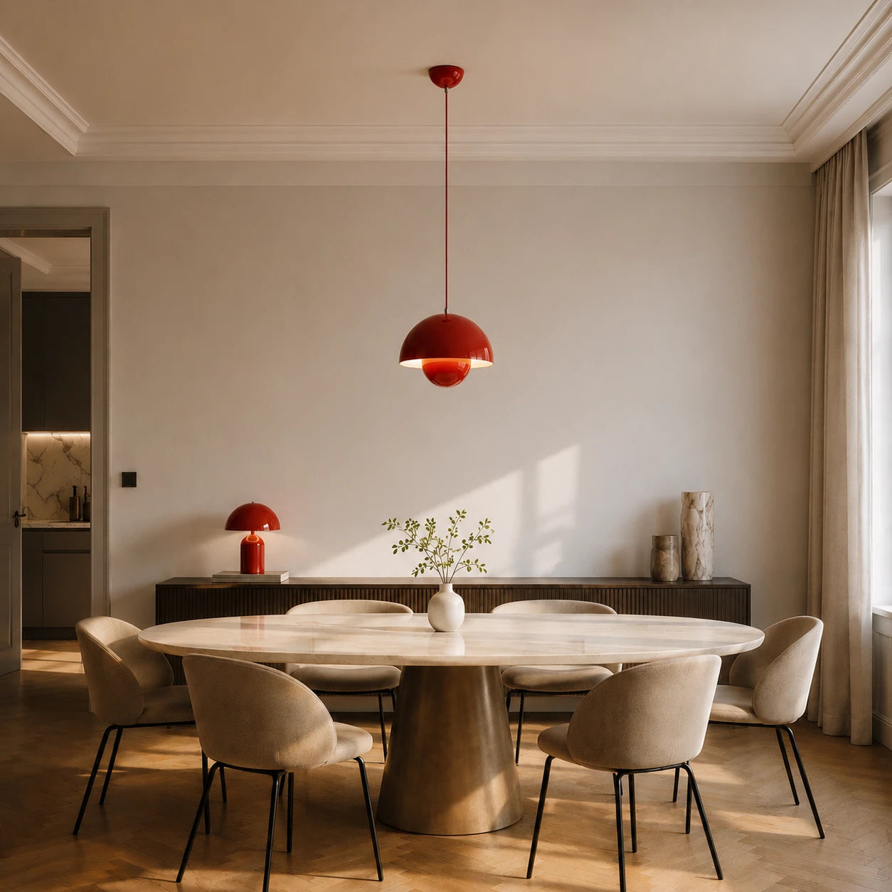Colourful Scandinavian Mushroom Pendant Light