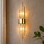 Crystal Glass Art Deco Wall Sconce