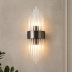 Crystal Glass Art Deco Wall Sconce