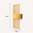 Decorative Acrylic Contemporary LED Wall Sconce size dimension diagram showing full width and height measurements