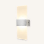 Decorative Acrylic Contemporary LED Wall Sconce with frosted clear acrylic panel in silver frame