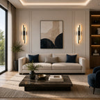 Double Strip LED Modern Wall Light after installation in living room