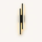 Double strip LED modern wall light in black right-facing orientation — directional LED bars for right-side bedside placement.