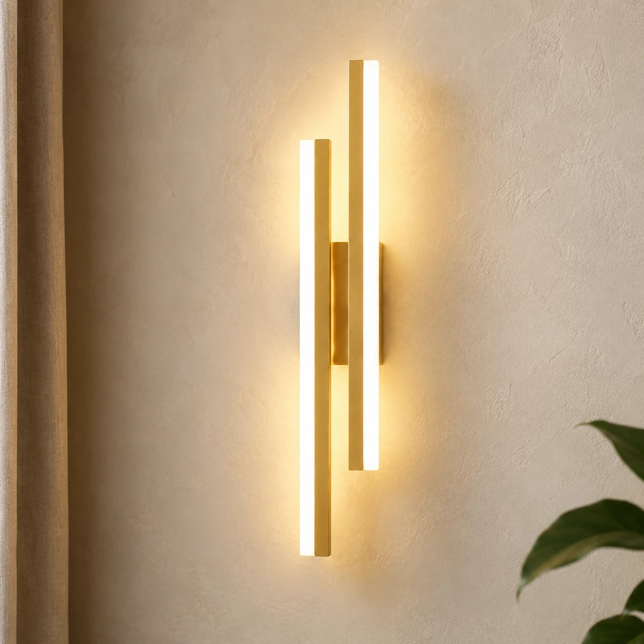 double-strip-led-modern-wall-light-gold-right