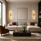 Double Strip LED Modern Wall Light lifestyle in living room, gold variant