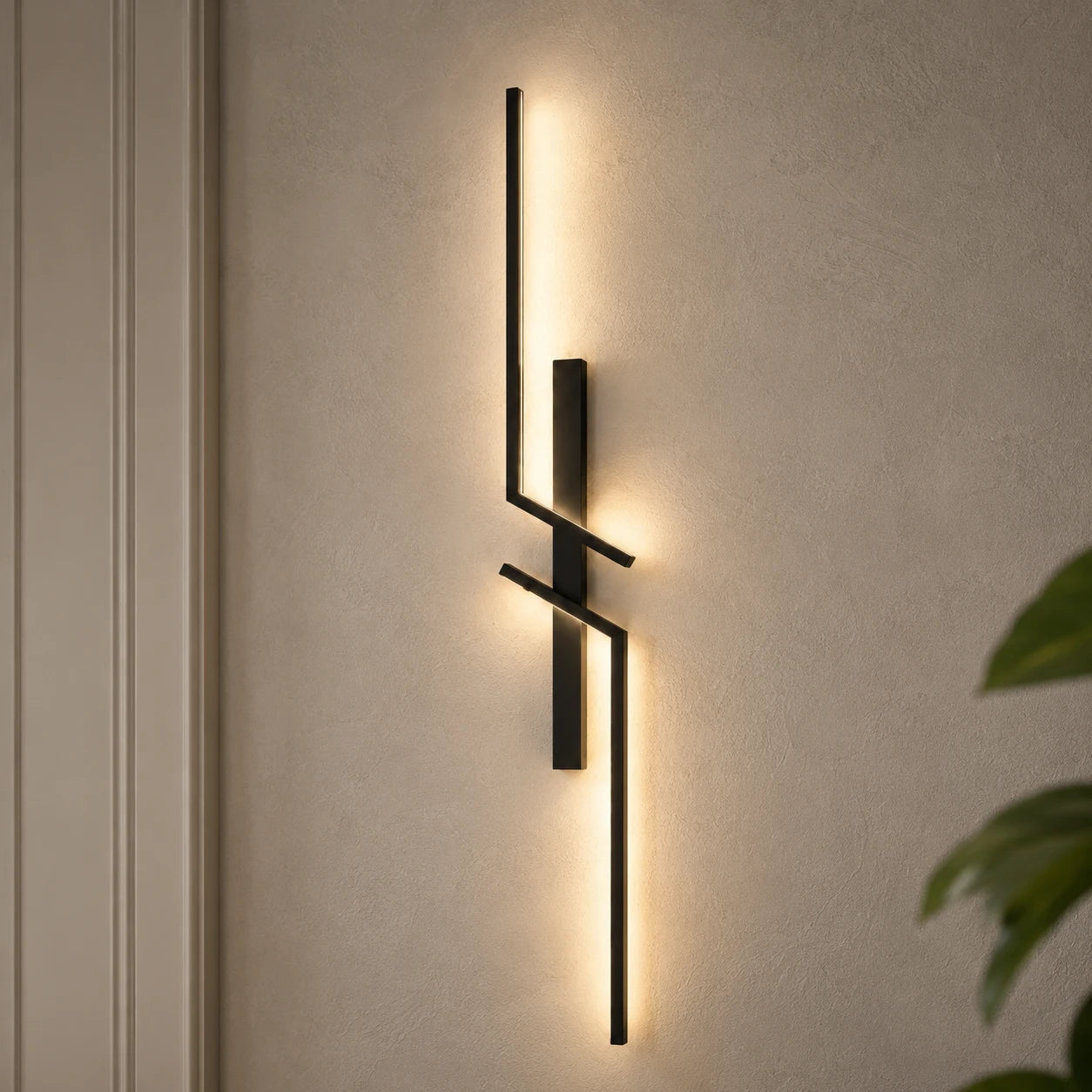 geometric-two-bar-led-modern-wall-light-black