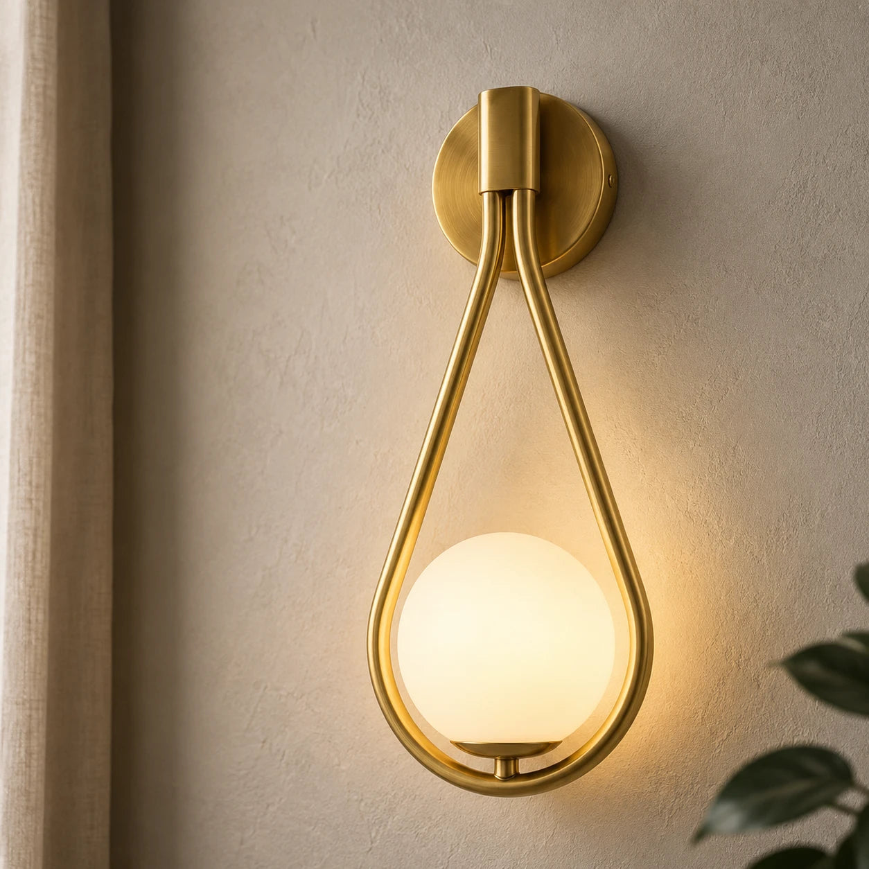 Glass Loop Arm Nordic Wall Sconce