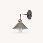 Macaron cone retro wall sconce in grey — a neutral tone that works in modern, Nordic, and minimalist interiors.