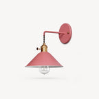 Macaron cone retro wall sconce in pink — a soft pastel cone for bedroom, nursery, and feminine interior walls.