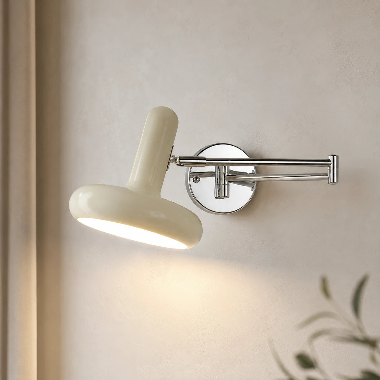Pull Cord Swing Arm Reading Retro Wall Light