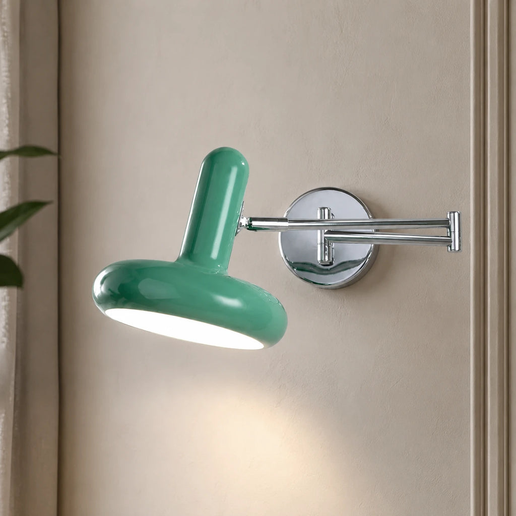 Pull Cord Swing Arm Reading Retro Wall Light