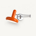 Pull cord swing arm retro wall light in orange with wall switch — bold warm accent for retro-style rooms.