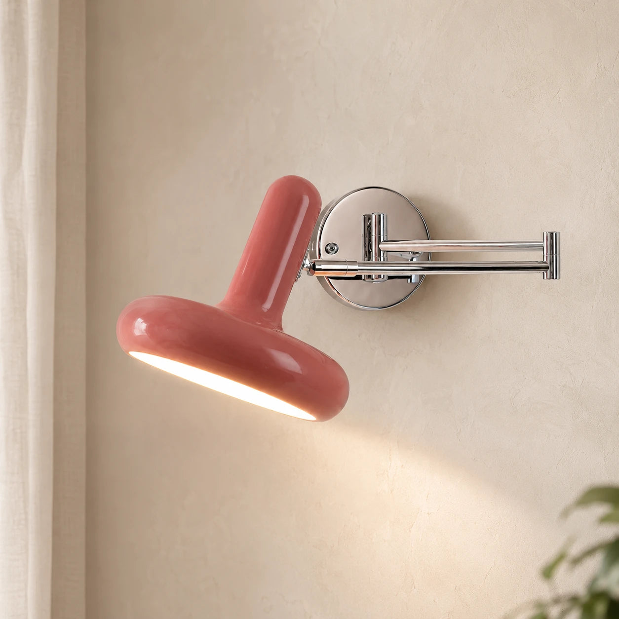 Pull Cord Swing Arm Reading Retro Wall Light