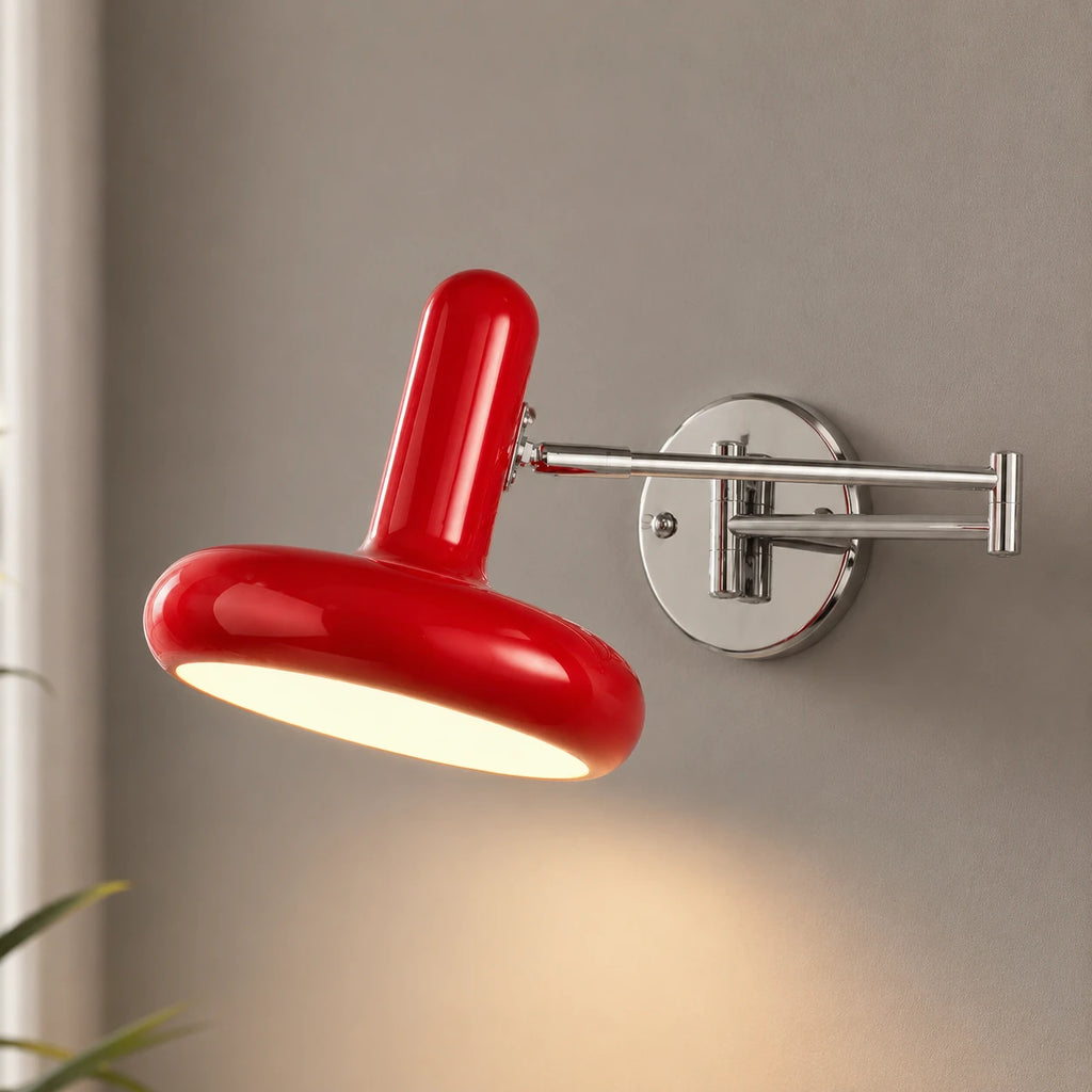 Pull Cord Swing Arm Reading Retro Wall Light