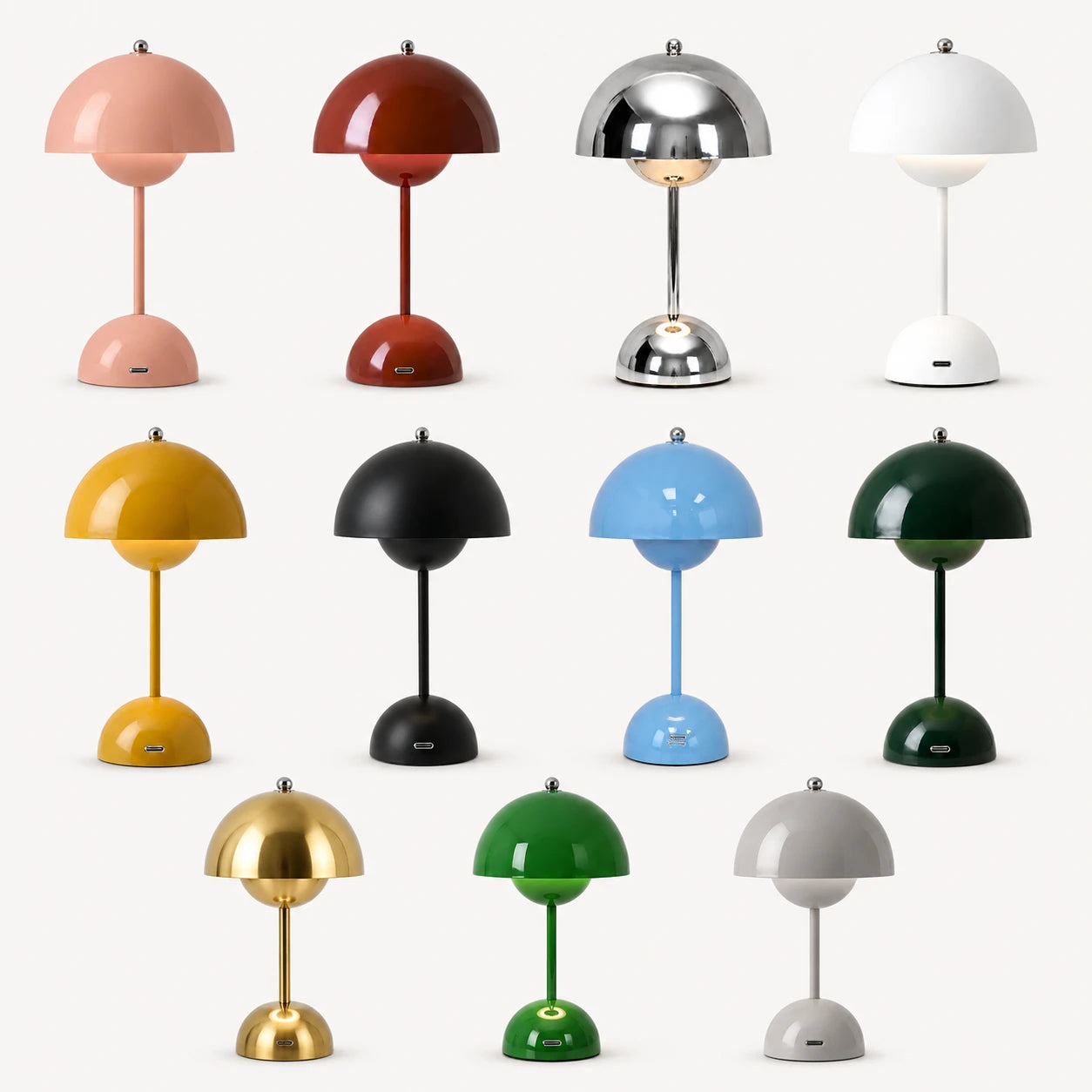 Rechargeable Cordless Mushroom Table Lamp