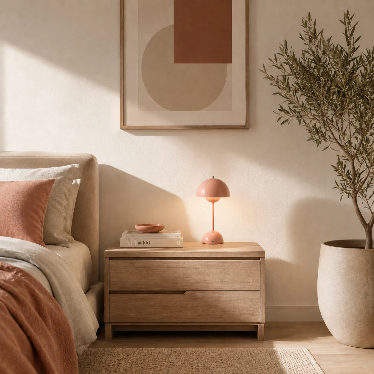 Rechargeable Cordless Mushroom Table Lamp