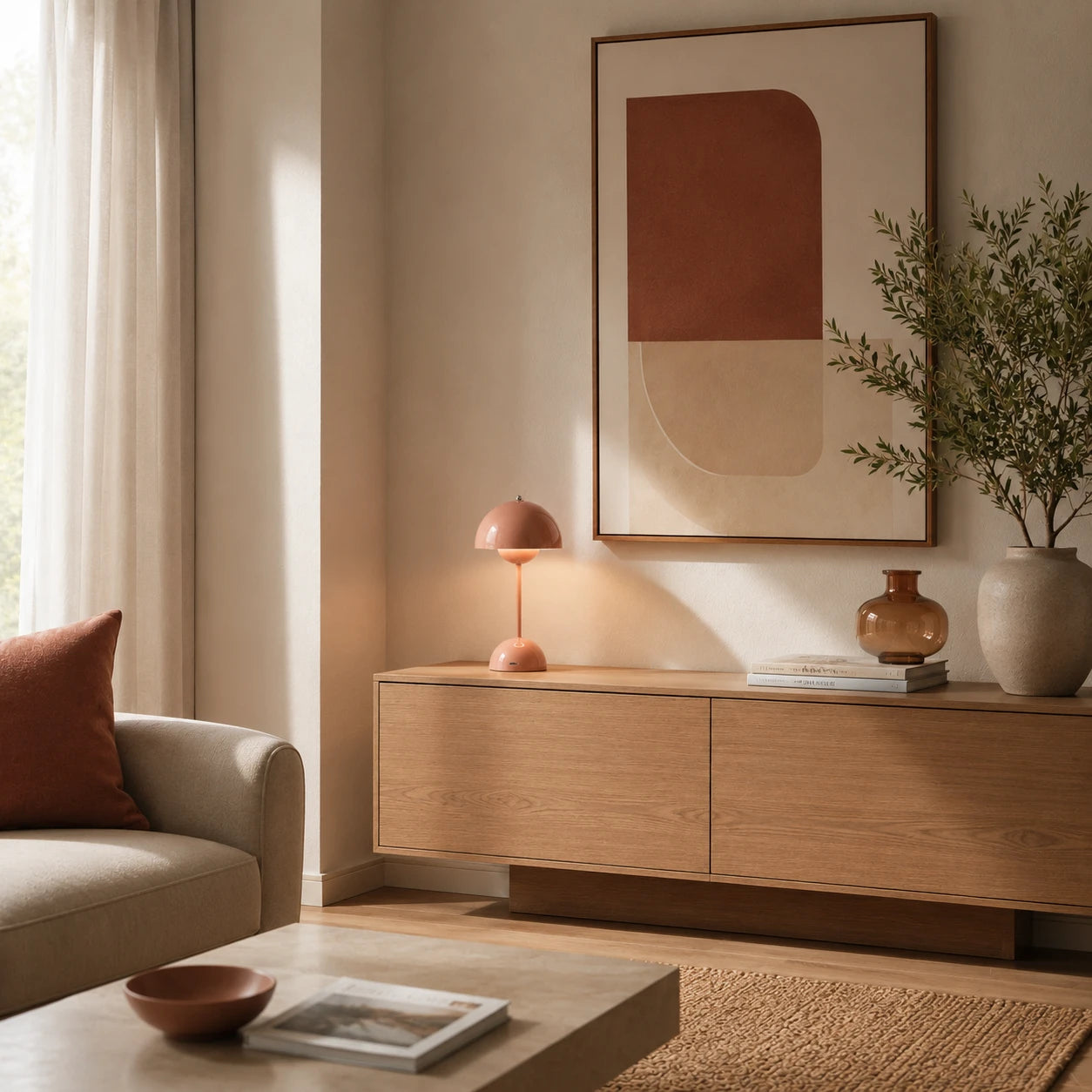 Rechargeable Cordless Mushroom Table Lamp