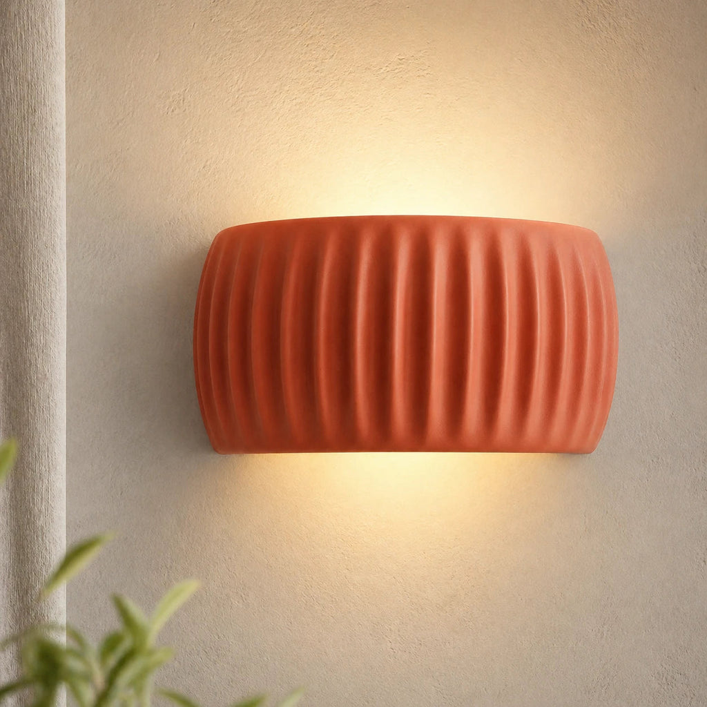 Ribbed Resin Nordic Wall Light