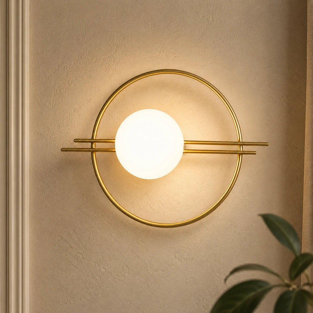 Ring Frame Globe Modern Wall Sconce