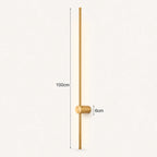 Rotatable touch dimmable LED contemporary wall light in copper 100cm — statement-length warm metallic panel for wide walls.