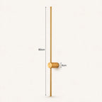 Rotatable touch dimmable LED contemporary wall light in copper 80cm — wide warm metallic panel for feature walls.