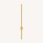 Rotatable touch dimmable LED contemporary wall light in copper 60cm from the front — warm metallic panel finish.