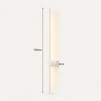 Rotatable Touch Dimmable LED Contemporary Wall Light in white finish, 100cm length size dimension diagram