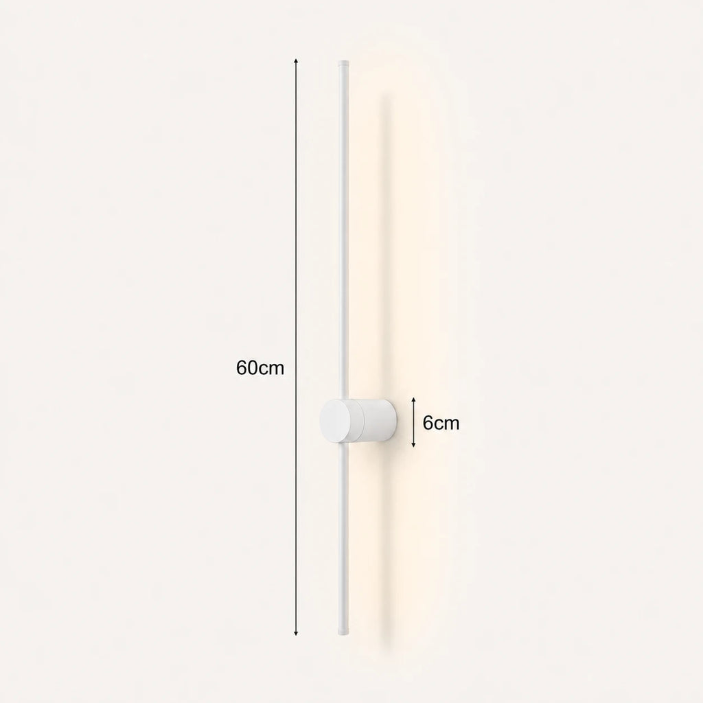 Rotatable touch dimmable LED contemporary wall light in white 60cm — versatile clean panel for bedroom and hallway walls.