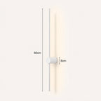 Rotatable touch dimmable LED contemporary wall light in white 60cm — versatile clean panel for bedroom and hallway walls.