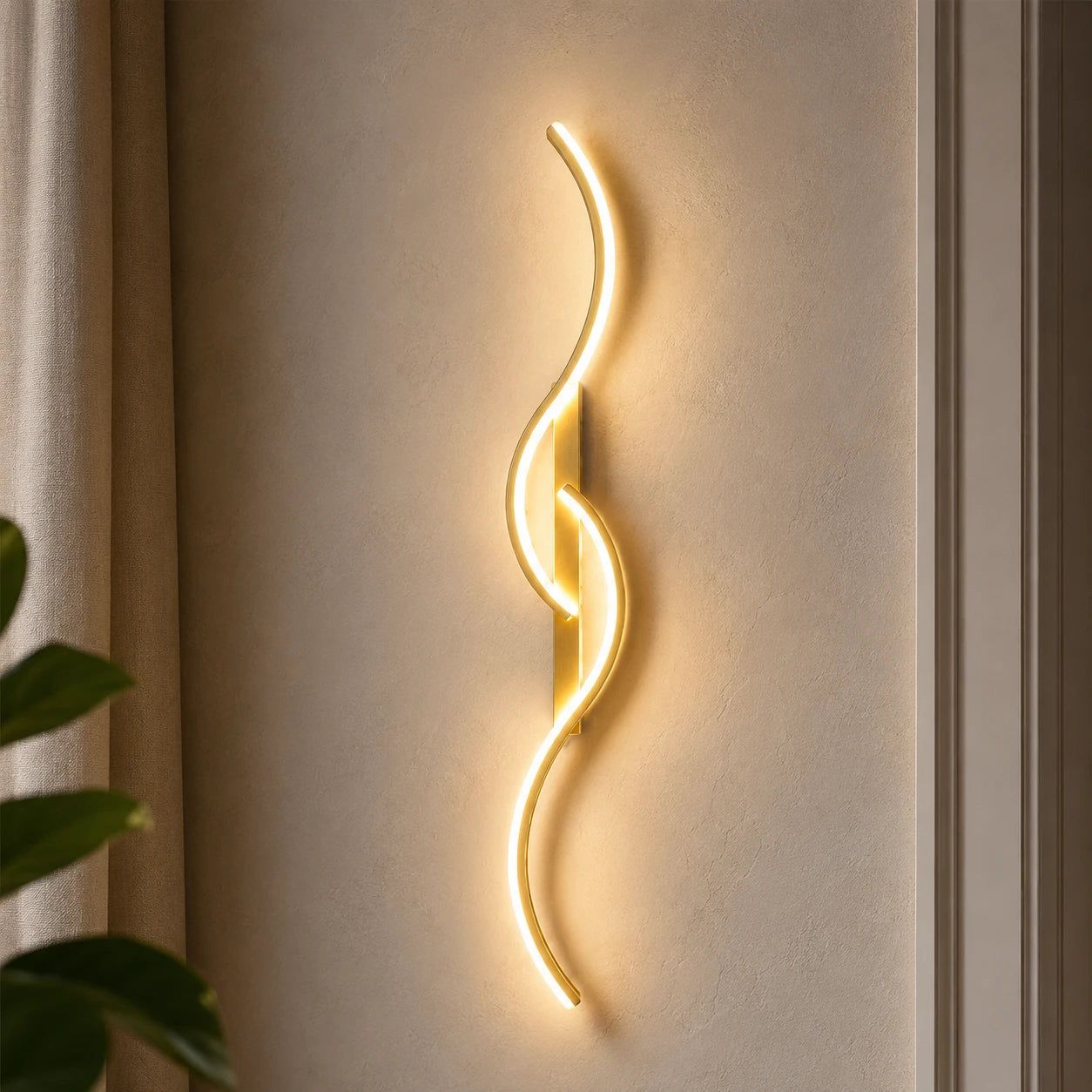 sculptural-dual-curve-led-modern-wall-light-gold