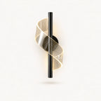 Spiral colour changing LED modern wall light in black — product view showing the spiral LED panel and matte black hardware.