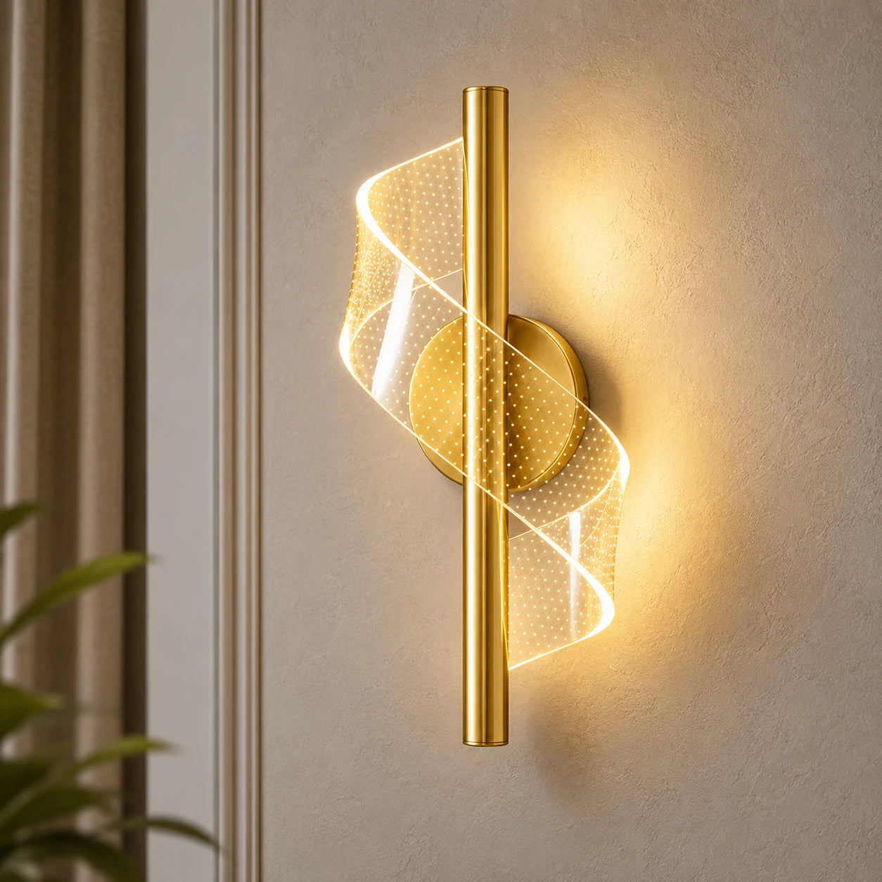 spiral-colour-changing-led-modern-wall-light-gold
