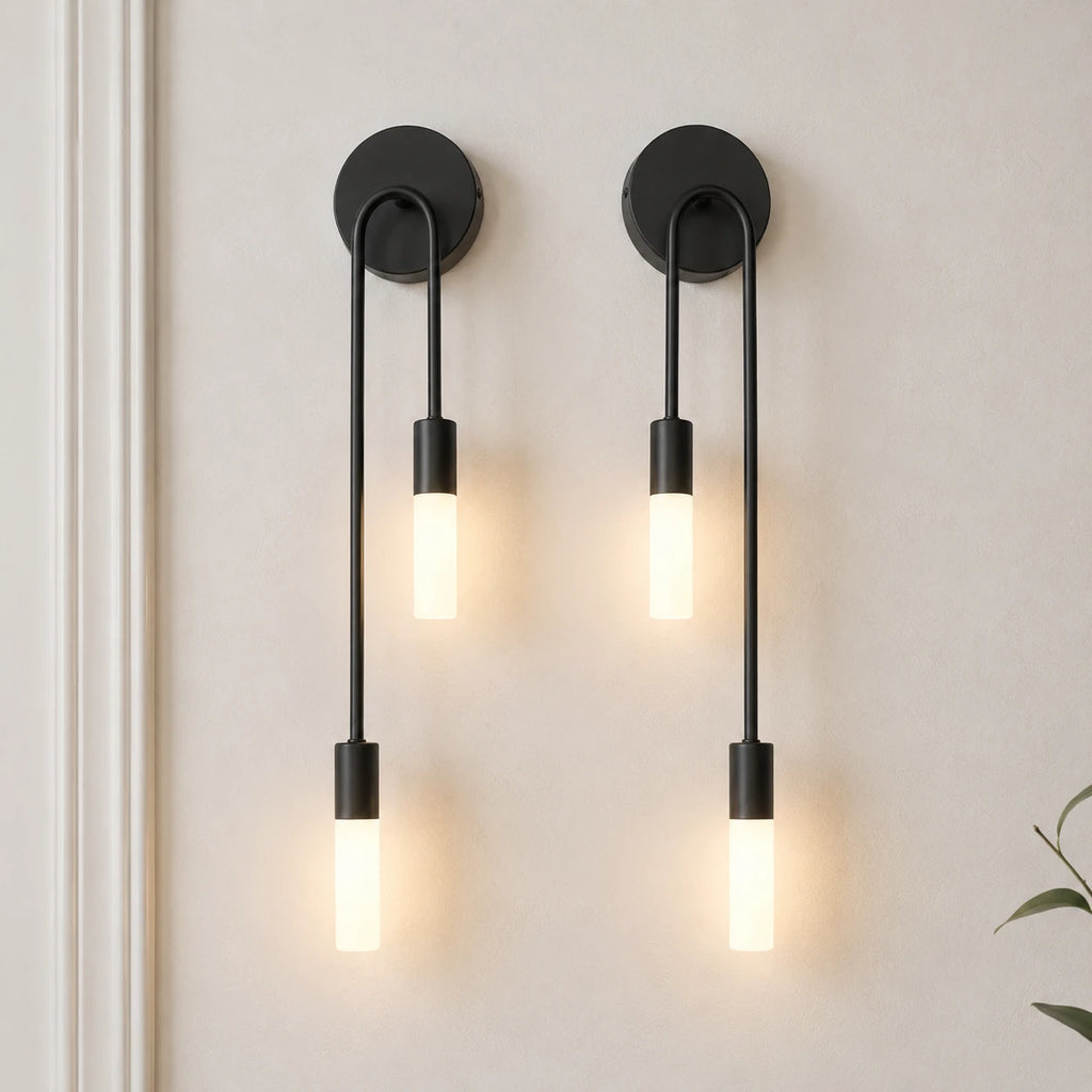 Twin Arm Candle Modern Wall Sconce