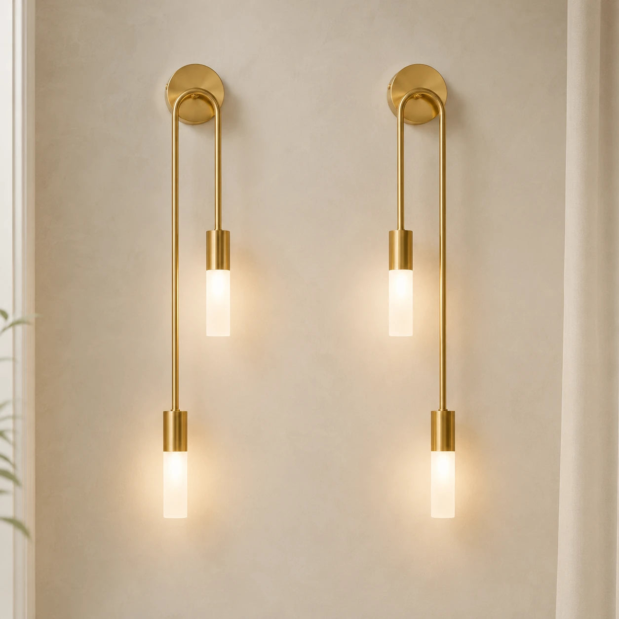 Twin Arm Candle Modern Wall Sconce