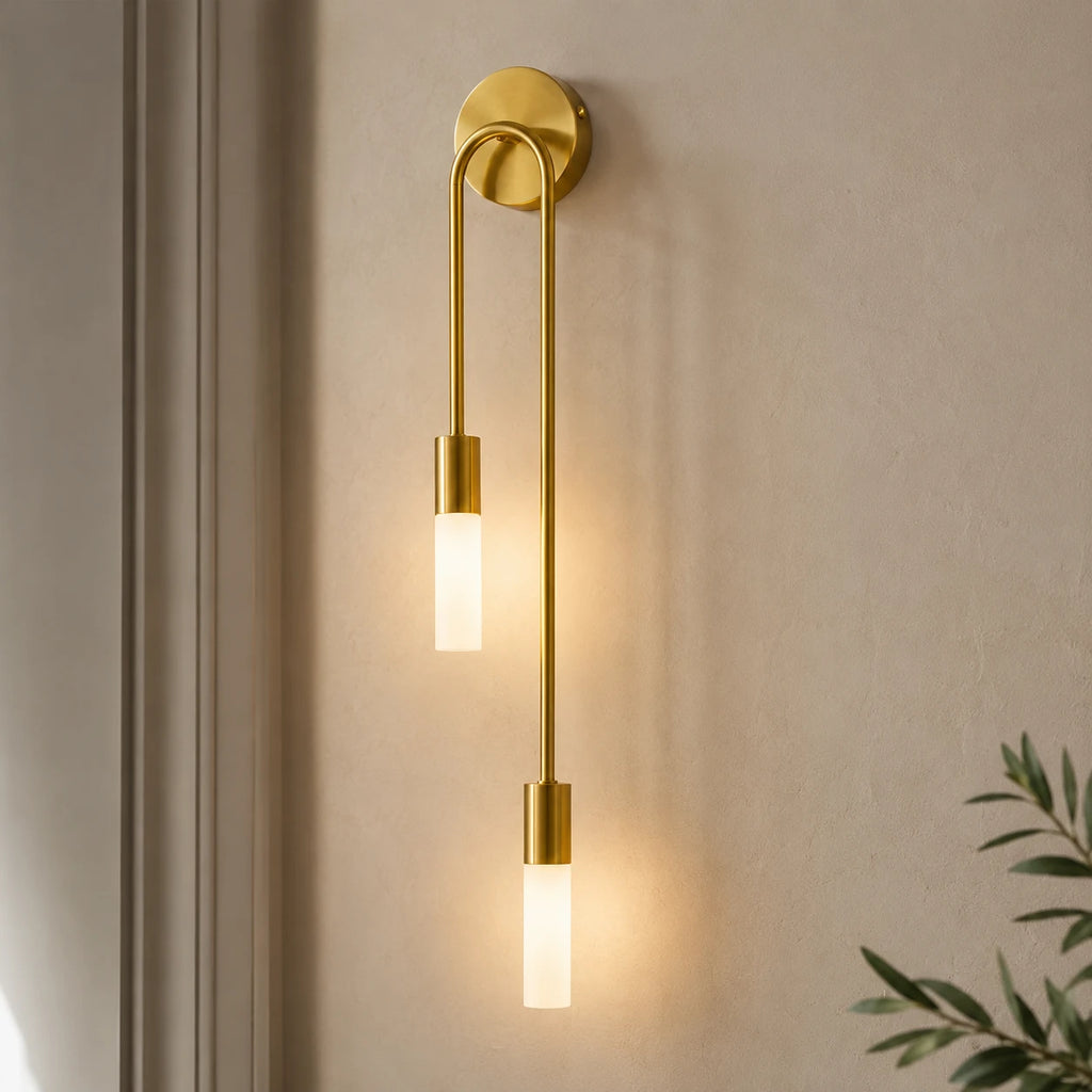 Twin Arm Candle Modern Wall Sconce