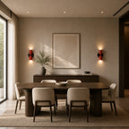 Two-Tone Nordic Indoor Up & Down Wall Light after installation in dining room