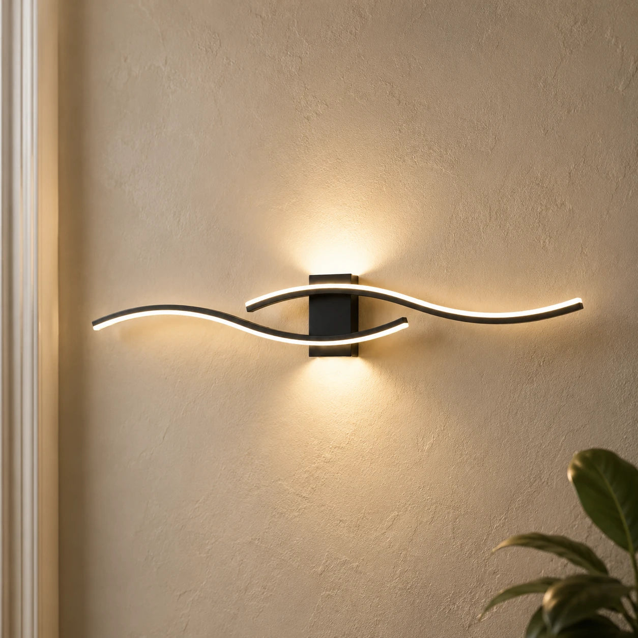 wave-led-modern-wall-light-black