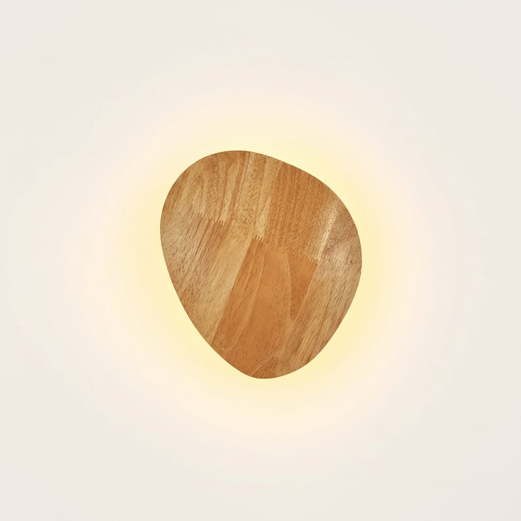 Wooden Backlit LED Japandi Wall Light