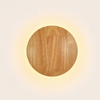 Wooden Backlit LED Japandi Wall Light